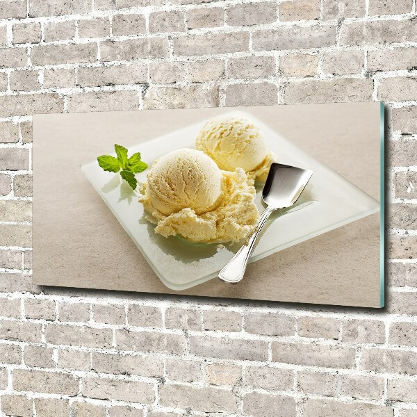 Wall art acrylic Ice cream on a plate