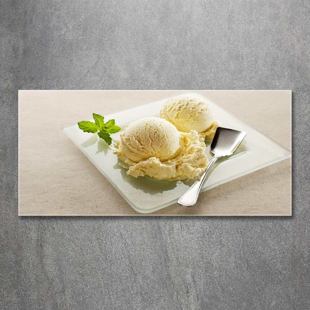 Wall art acrylic Ice cream on a plate