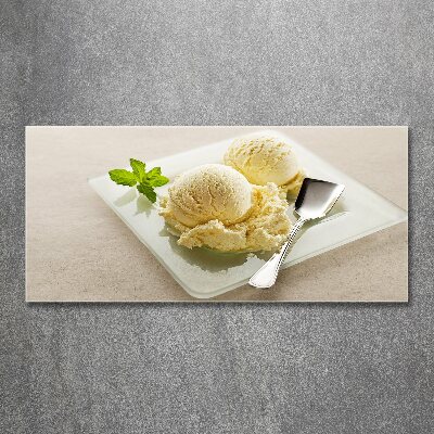 Wall art acrylic Ice cream on a plate