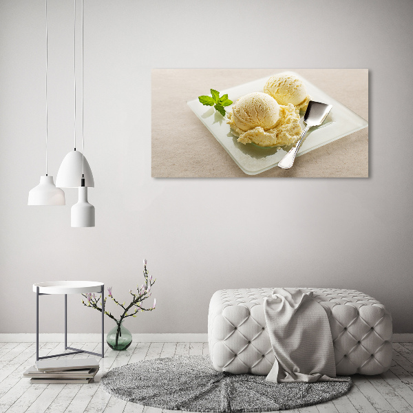 Wall art acrylic Ice cream on a plate