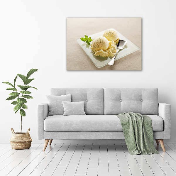 Wall art acrylic Ice cream on a plate