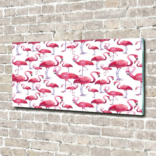 Acrylic print Flamingos