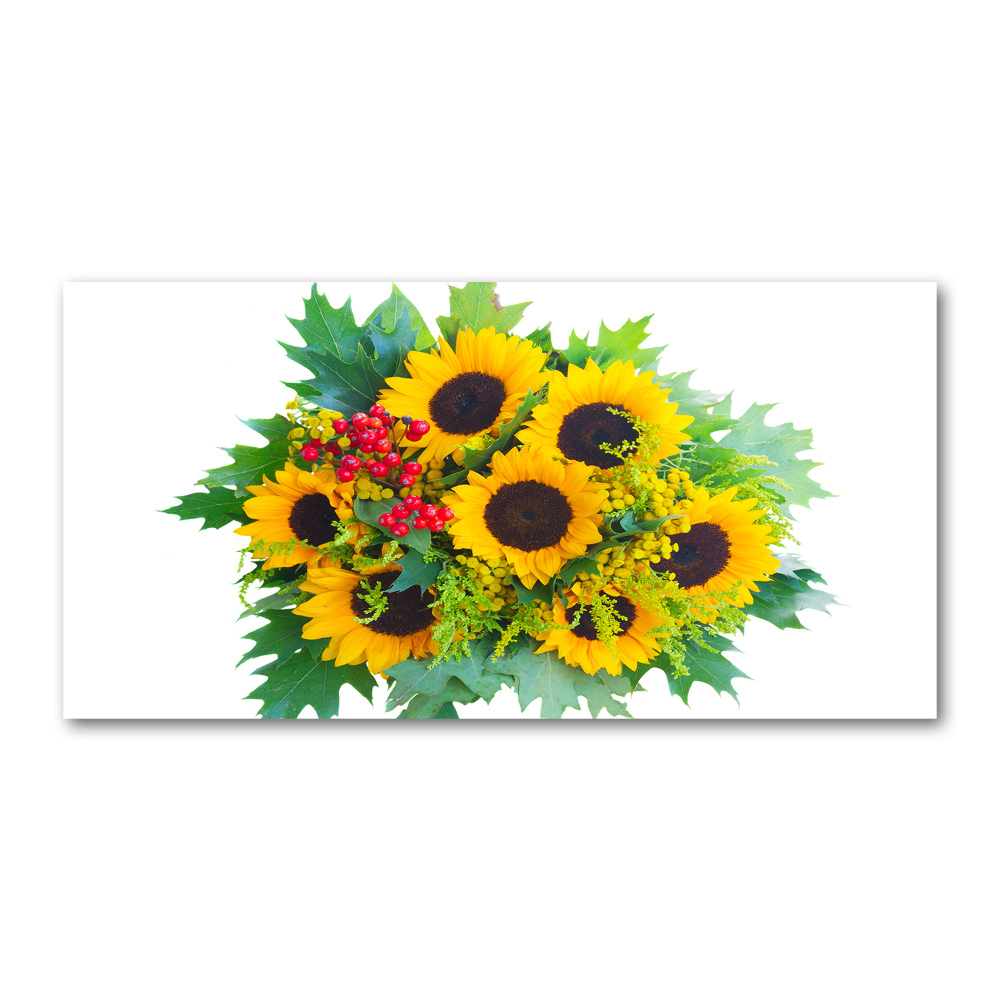 Wall art acrylic Bouquet of sunflowers