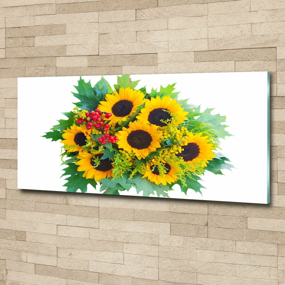 Wall art acrylic Bouquet of sunflowers