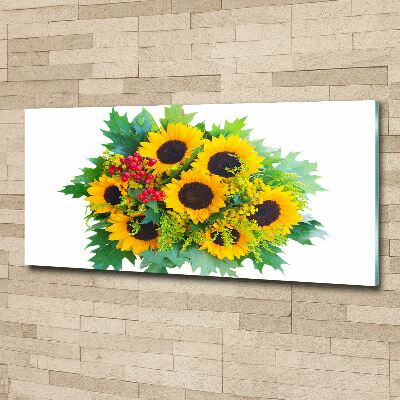 Wall art acrylic Bouquet of sunflowers