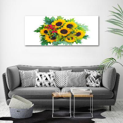 Wall art acrylic Bouquet of sunflowers