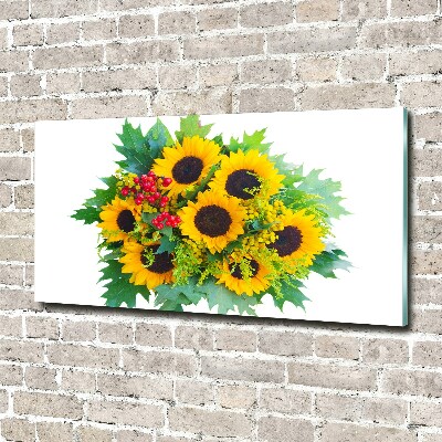 Wall art acrylic Bouquet of sunflowers