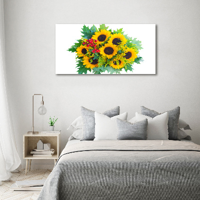 Wall art acrylic Bouquet of sunflowers