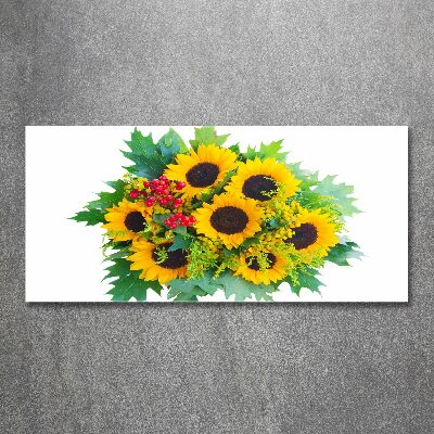 Wall art acrylic Bouquet of sunflowers