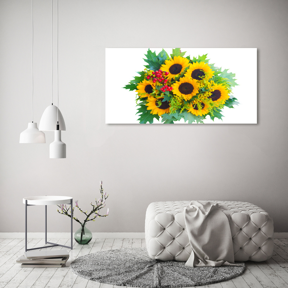 Wall art acrylic Bouquet of sunflowers