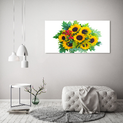 Wall art acrylic Bouquet of sunflowers