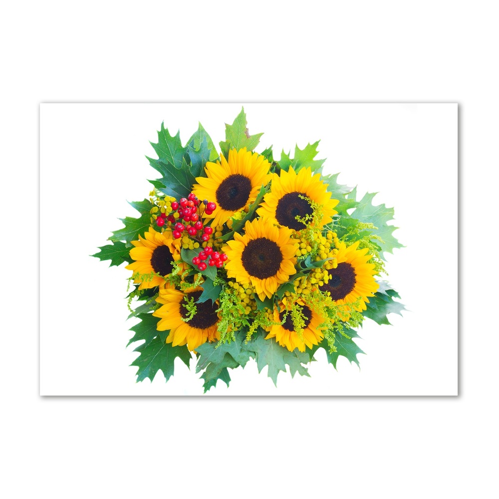 Wall art acrylic Bouquet of sunflowers