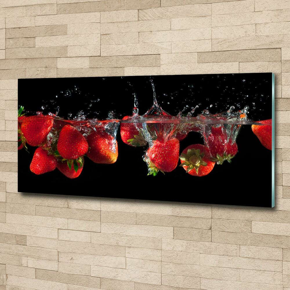 Acrylic wall art Strawberries under water