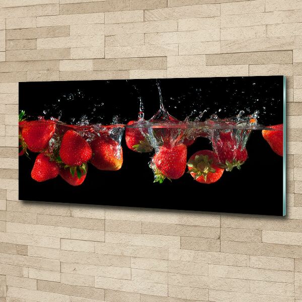 Acrylic wall art Strawberries under water