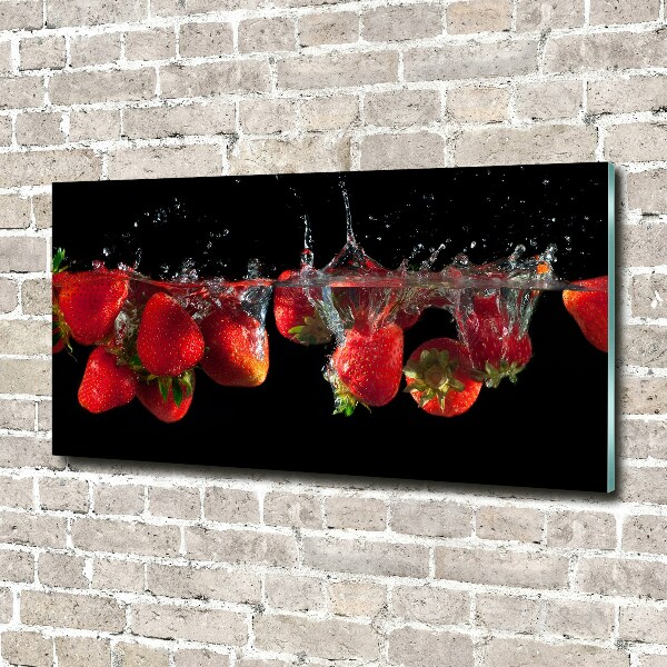 Acrylic wall art Strawberries under water