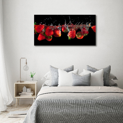 Acrylic wall art Strawberries under water