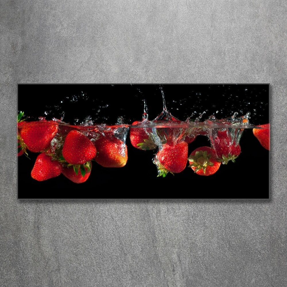 Acrylic wall art Strawberries under water