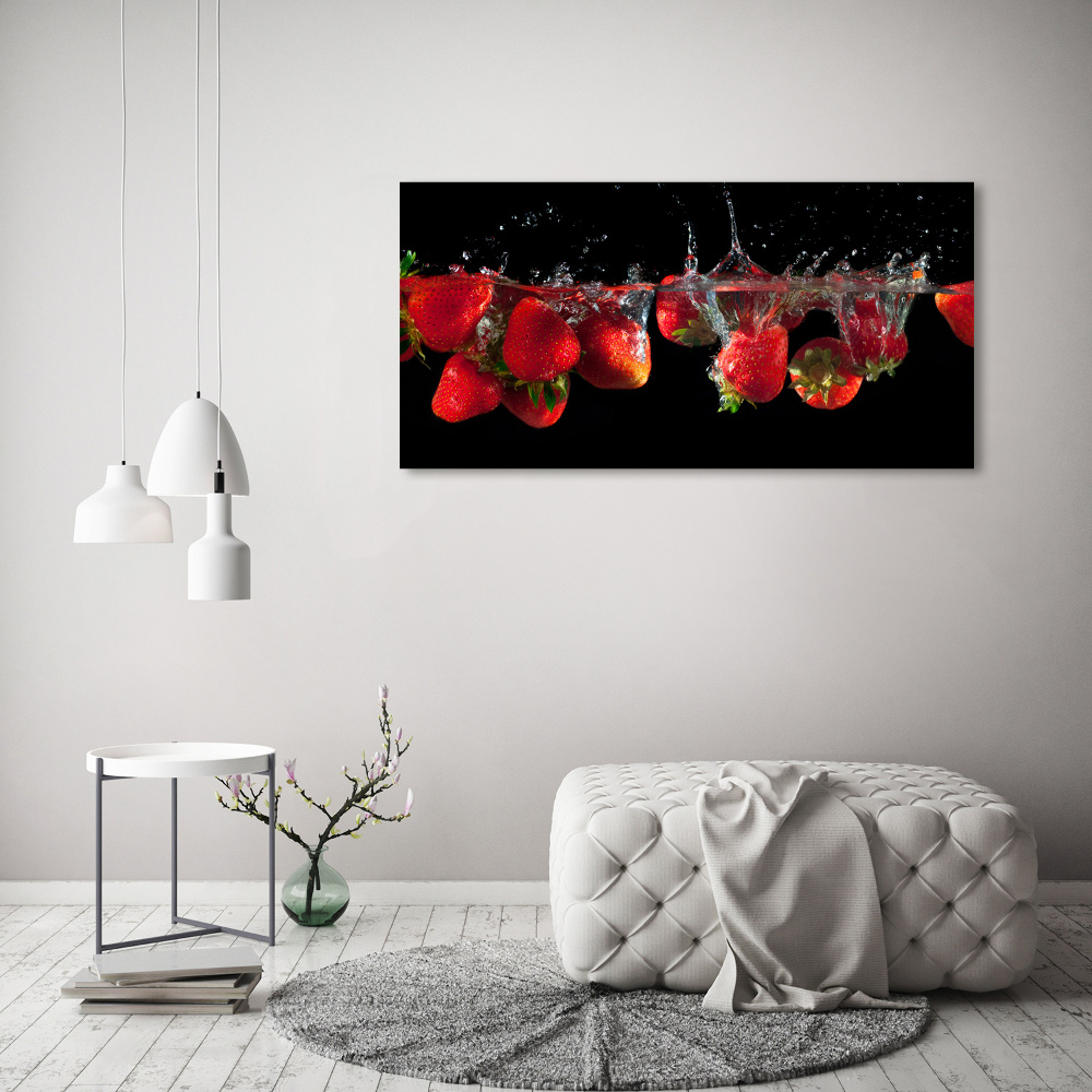 Acrylic wall art Strawberries under water