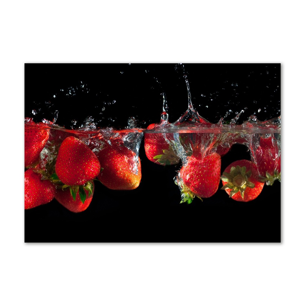 Acrylic wall art Strawberries under water