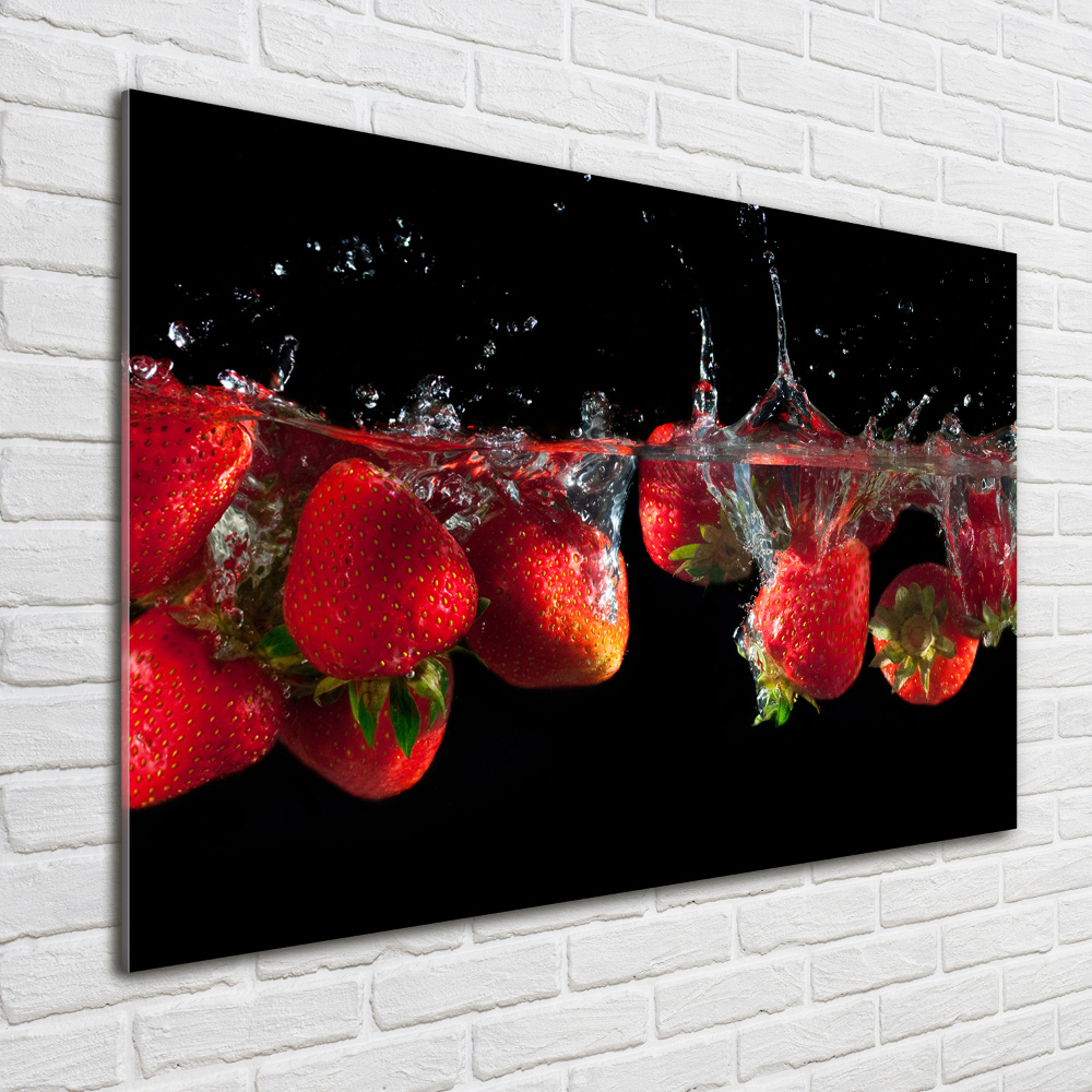 Acrylic wall art Strawberries under water