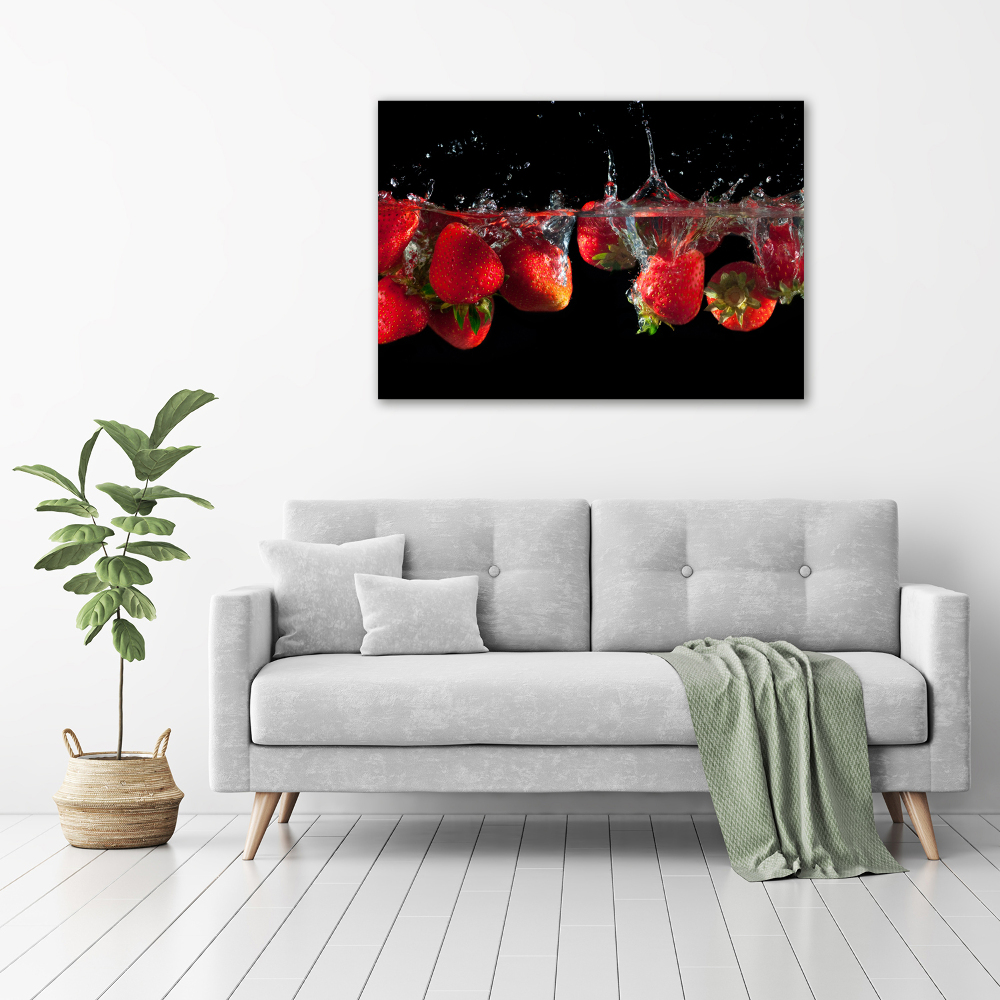 Acrylic wall art Strawberries under water