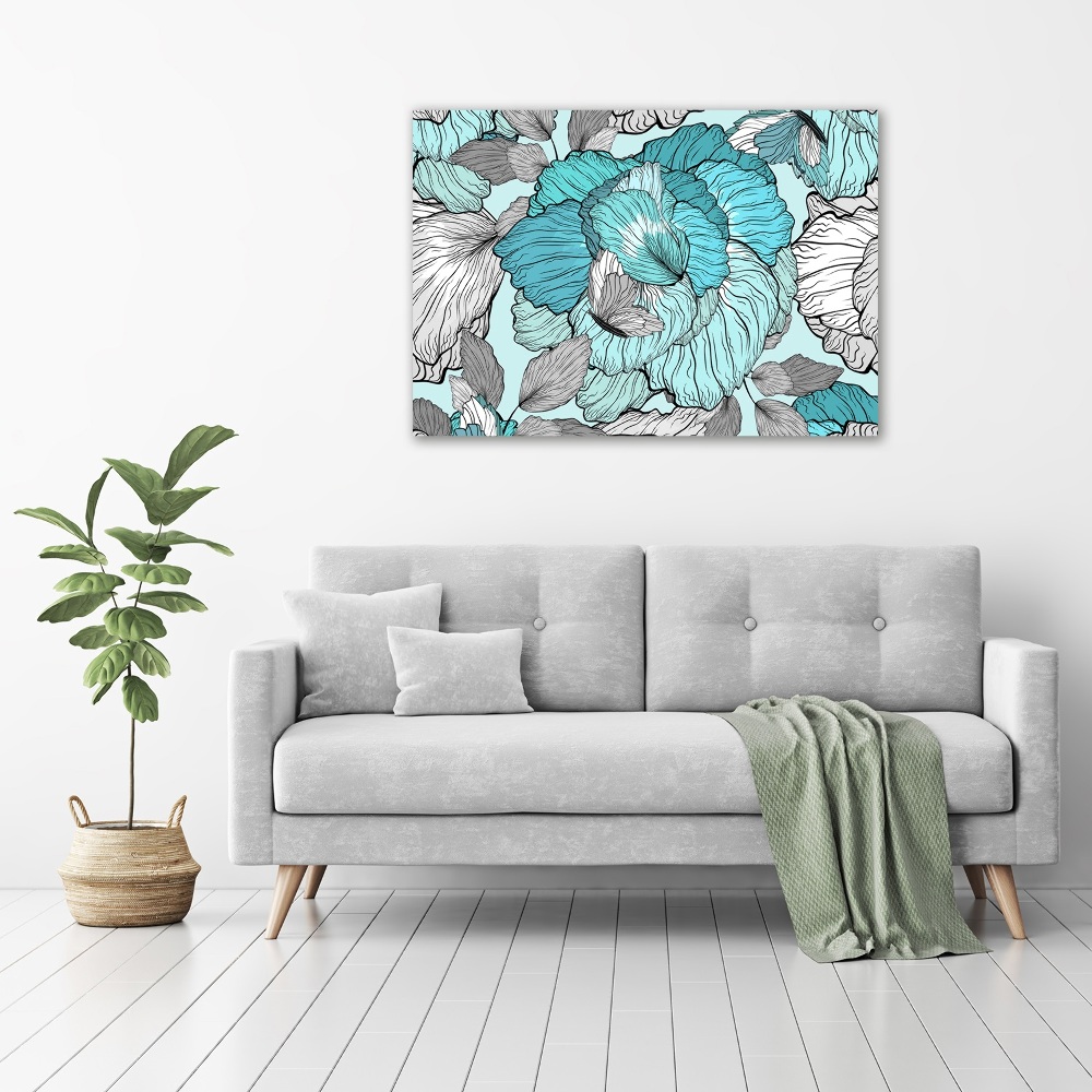 Print on acrylic Floral pattern