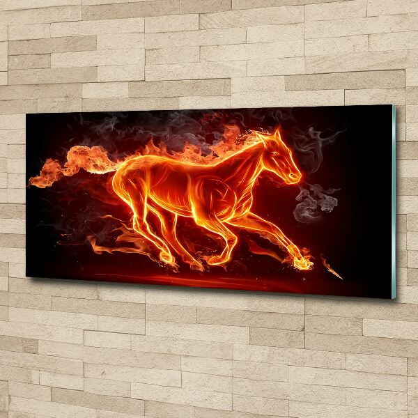 Print on acrylic Horse in flames