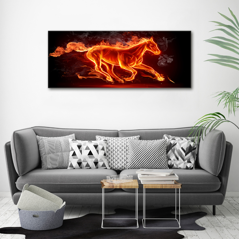 Print on acrylic Horse in flames