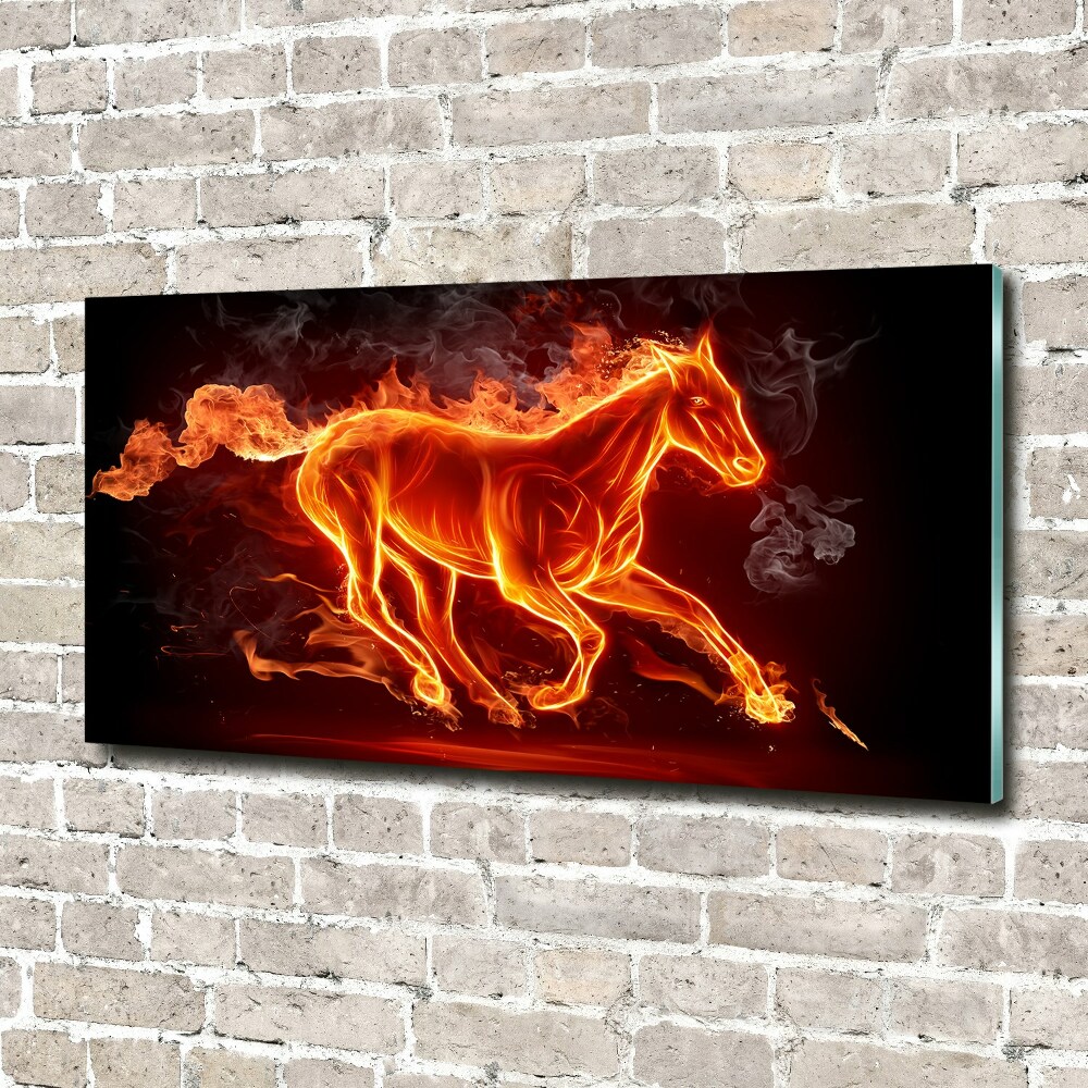 Print on acrylic Horse in flames