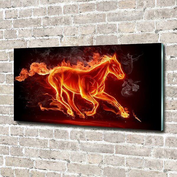 Print on acrylic Horse in flames