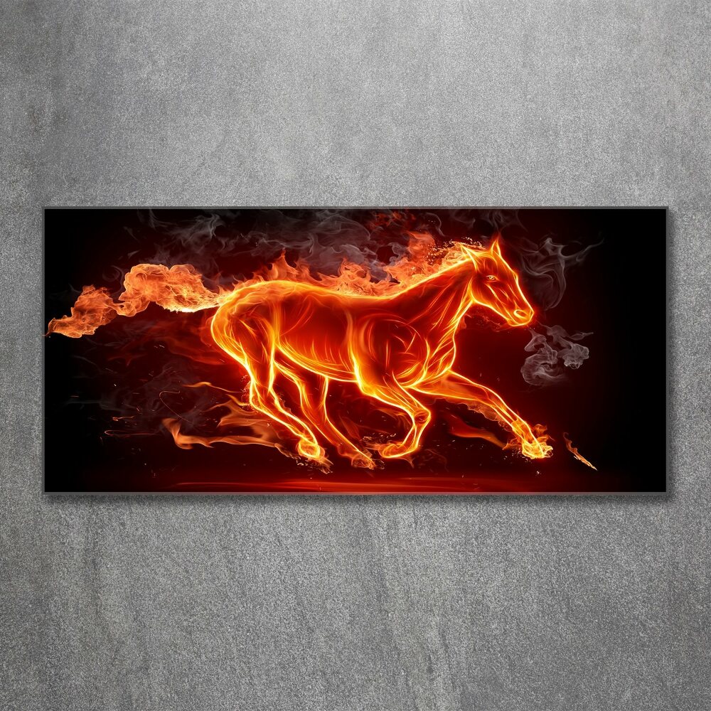 Print on acrylic Horse in flames