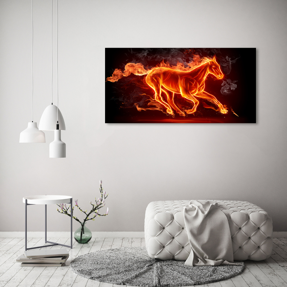 Print on acrylic Horse in flames