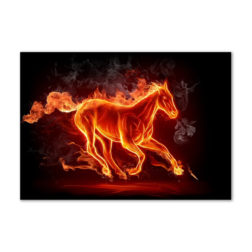 Print on acrylic Horse in flames