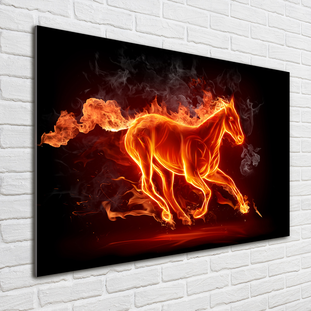 Print on acrylic Horse in flames