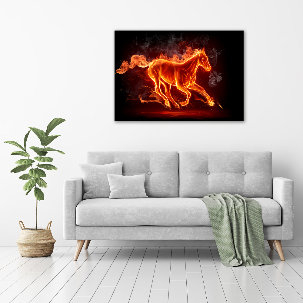 Print on acrylic Horse in flames