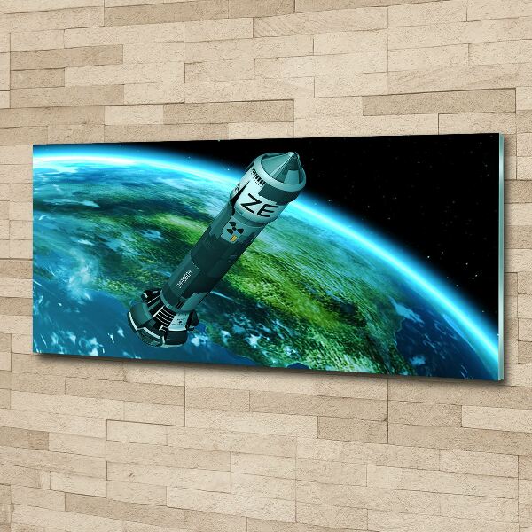 Acrylic print Nuclear rocket