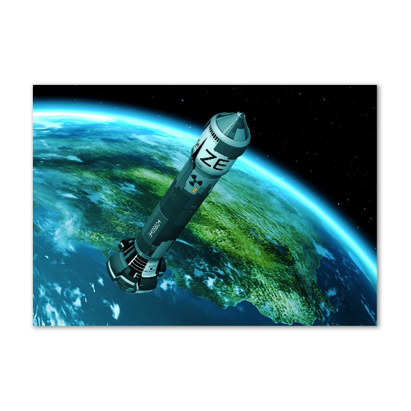 Acrylic print Nuclear rocket