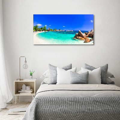 Print on acrylic Seychelles beach