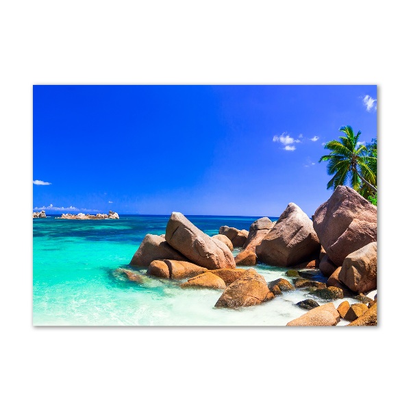 Print on acrylic Seychelles beach