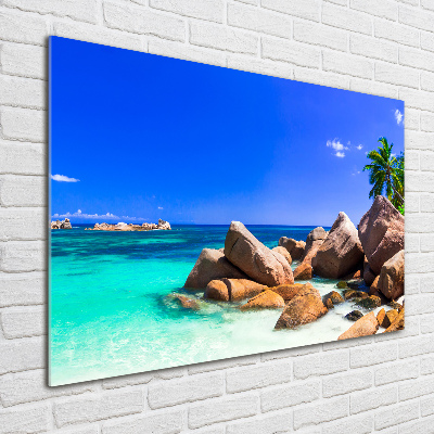 Print on acrylic Seychelles beach