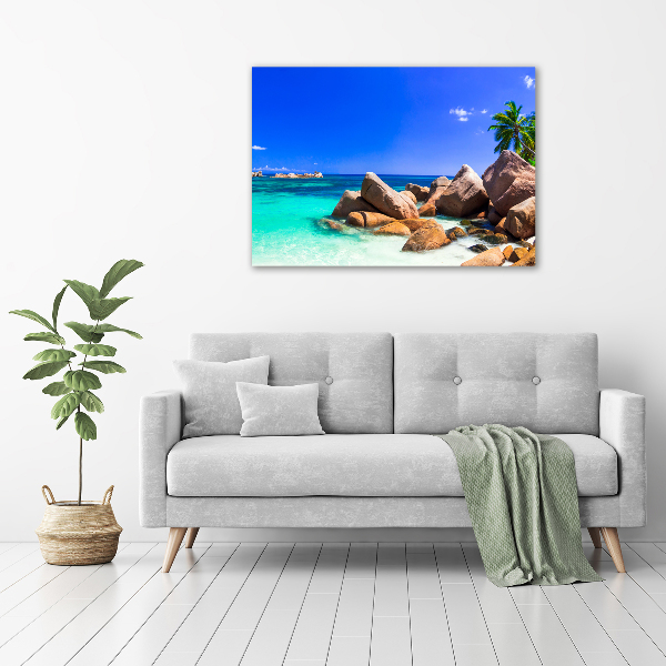 Print on acrylic Seychelles beach