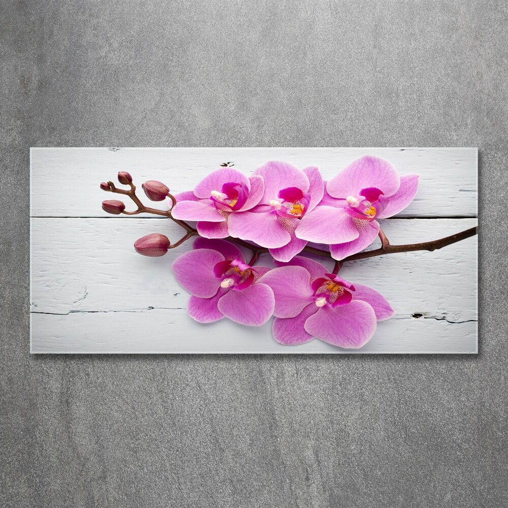 Print on acrylic Orchid on wood