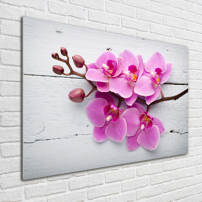 Print on acrylic Orchid on wood