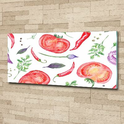 Acrylic print Tomato and spices