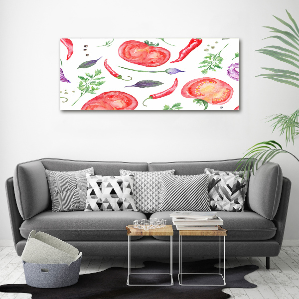 Acrylic print Tomato and spices