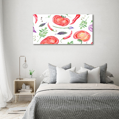 Acrylic print Tomato and spices