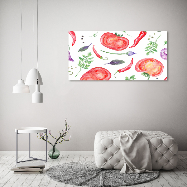 Acrylic print Tomato and spices