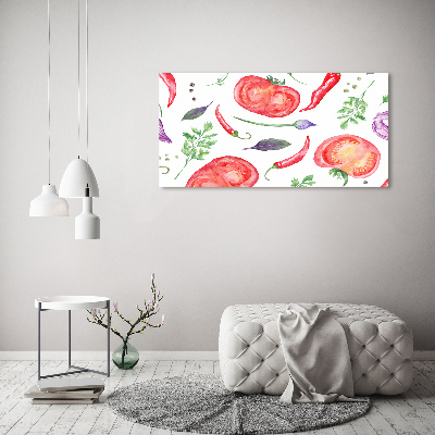 Acrylic print Tomato and spices