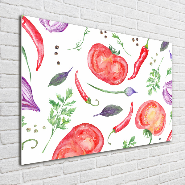 Acrylic print Tomato and spices