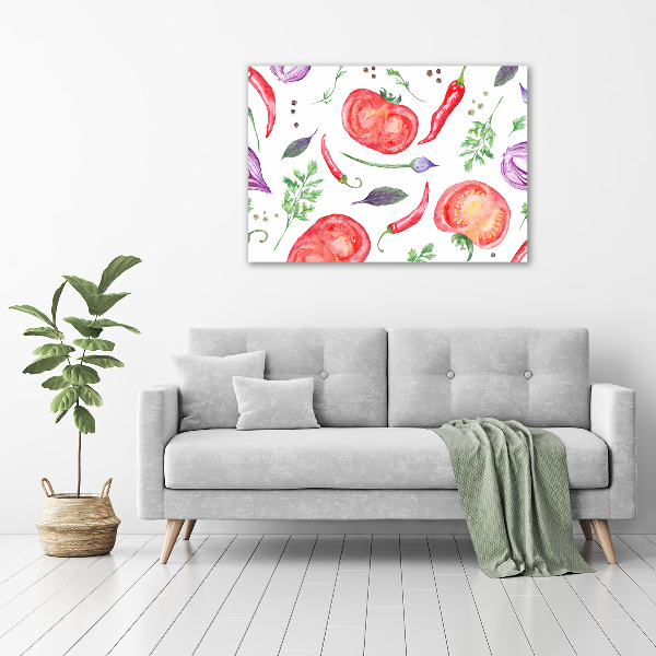 Acrylic print Tomato and spices